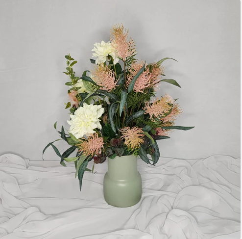Natives, Dahlia and Rose Arrangement - Realistic Artificial Flowers - Image 7