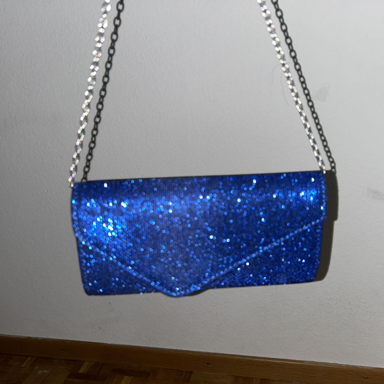 Glittering blue bag