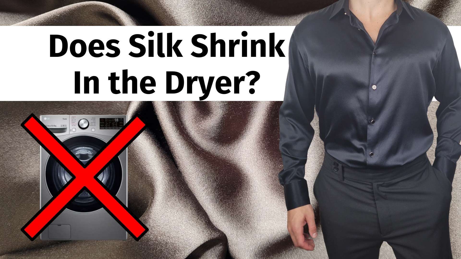 does silk shrink in the dryer banner image with a photo of a dryer with an x on it