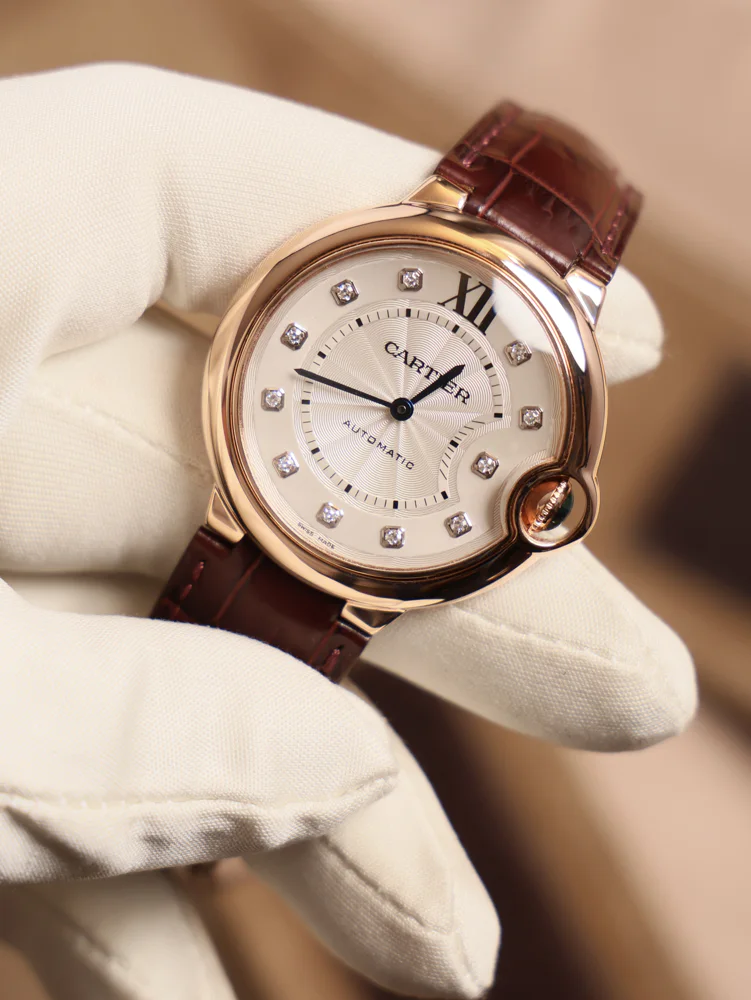 Diamond 36mm Automatic Watch Ballon Bleu 18k Diamond markers, image 1 Diamond 36mm Automatic Watch Ballon Bleu 18k Diamond markers, image 1
