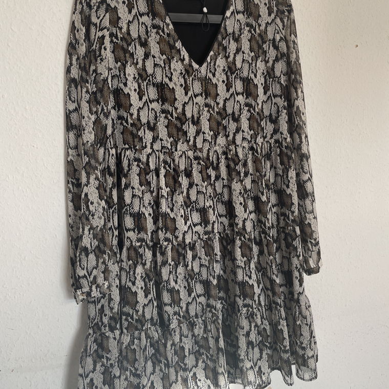 Kookai Snake Print Flowy Dress - Size 36