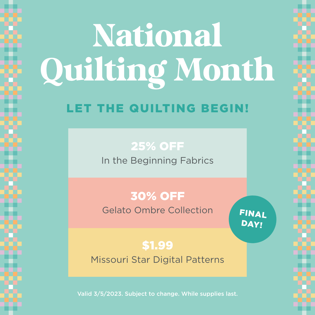 National Quilting Month Sale