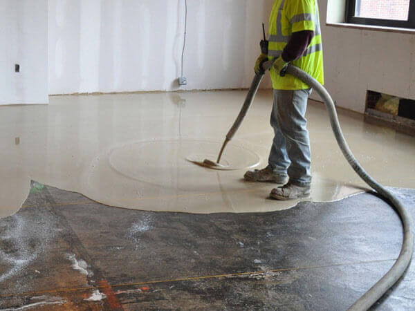 Gypsum Concrete Underlayment Installation
