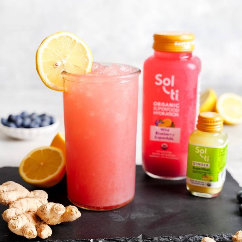 Blueberry Ginger Mocktail - Wild Blueberry SuperAde