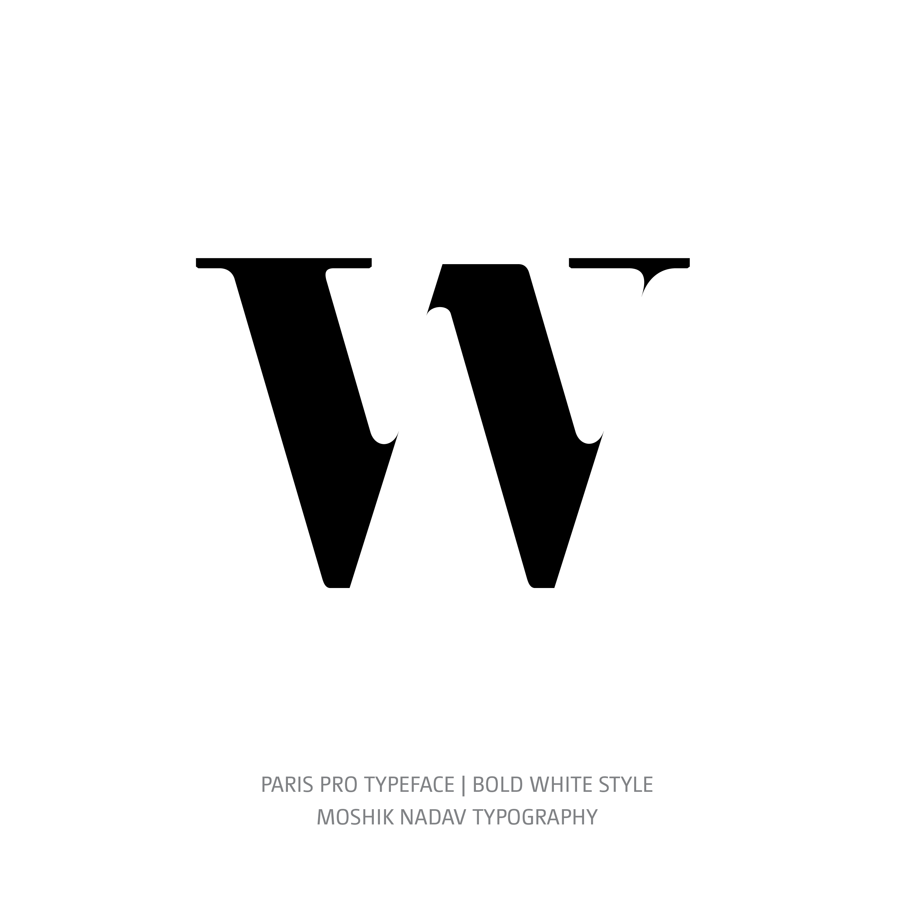 Paris Pro Typeface Bold White w