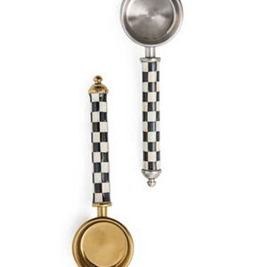 MacKenzie Childs Courtly Check Supper Club Gold Coffee Scoop