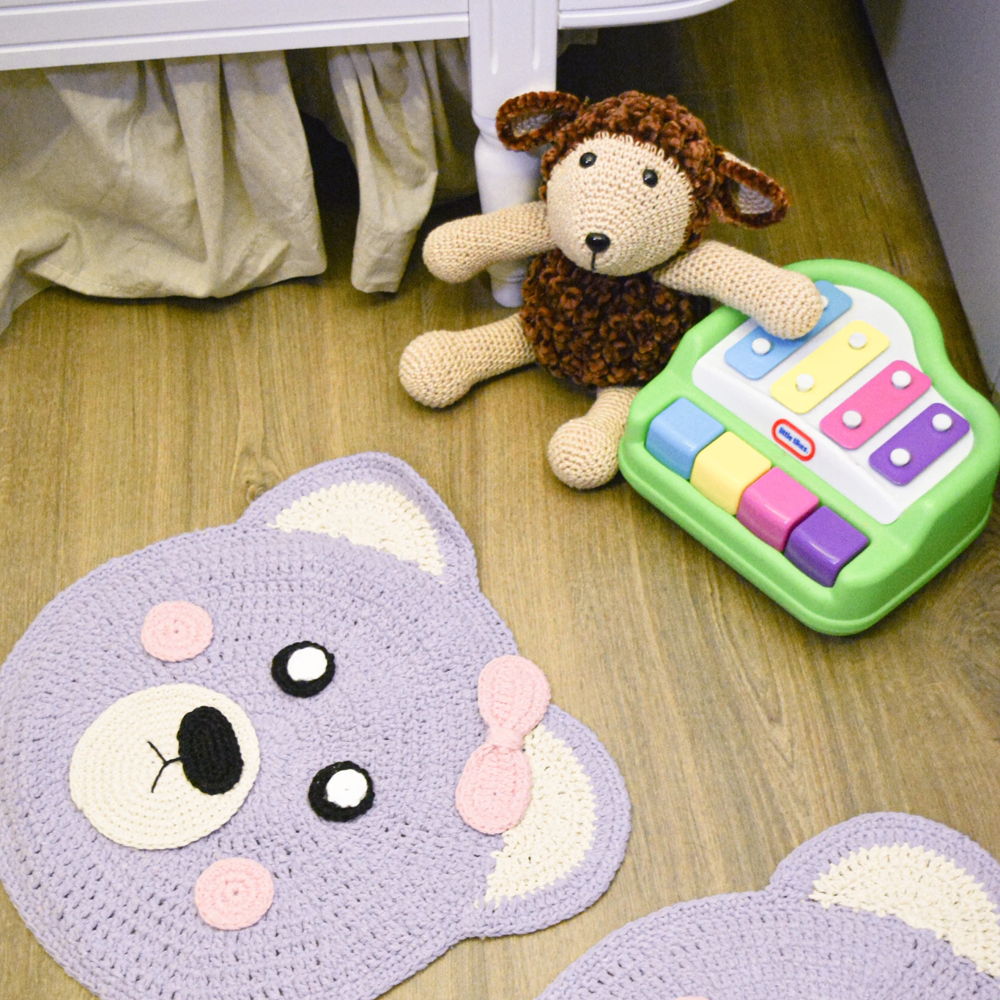 Lilac Bear Rug Crochet Pattern