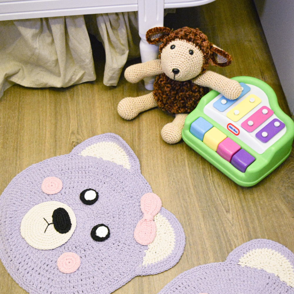 Lilac Bear Rug Crochet Pattern