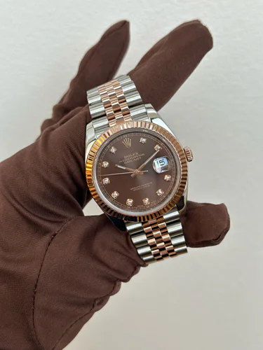 Rolex Datejust 41 DJ Choco Dial Diamonds