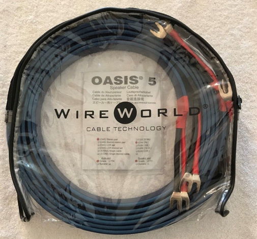 Wireworld oasis 5  Speaker Cable Pair 2.5M Long  Spade ...