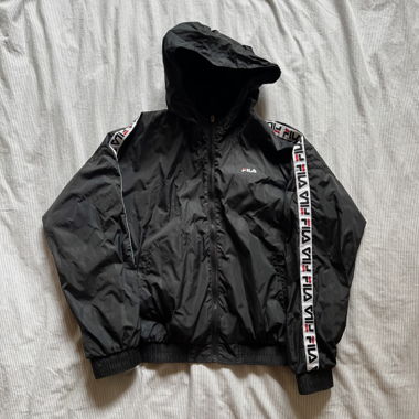 Black Fila Windbreaker Jacket