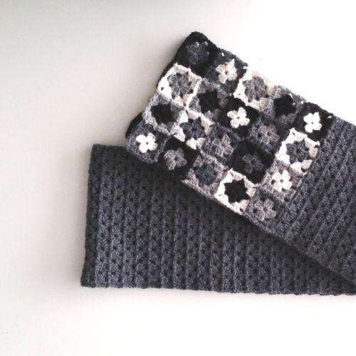 "Marsilea" mini granny squares scarf