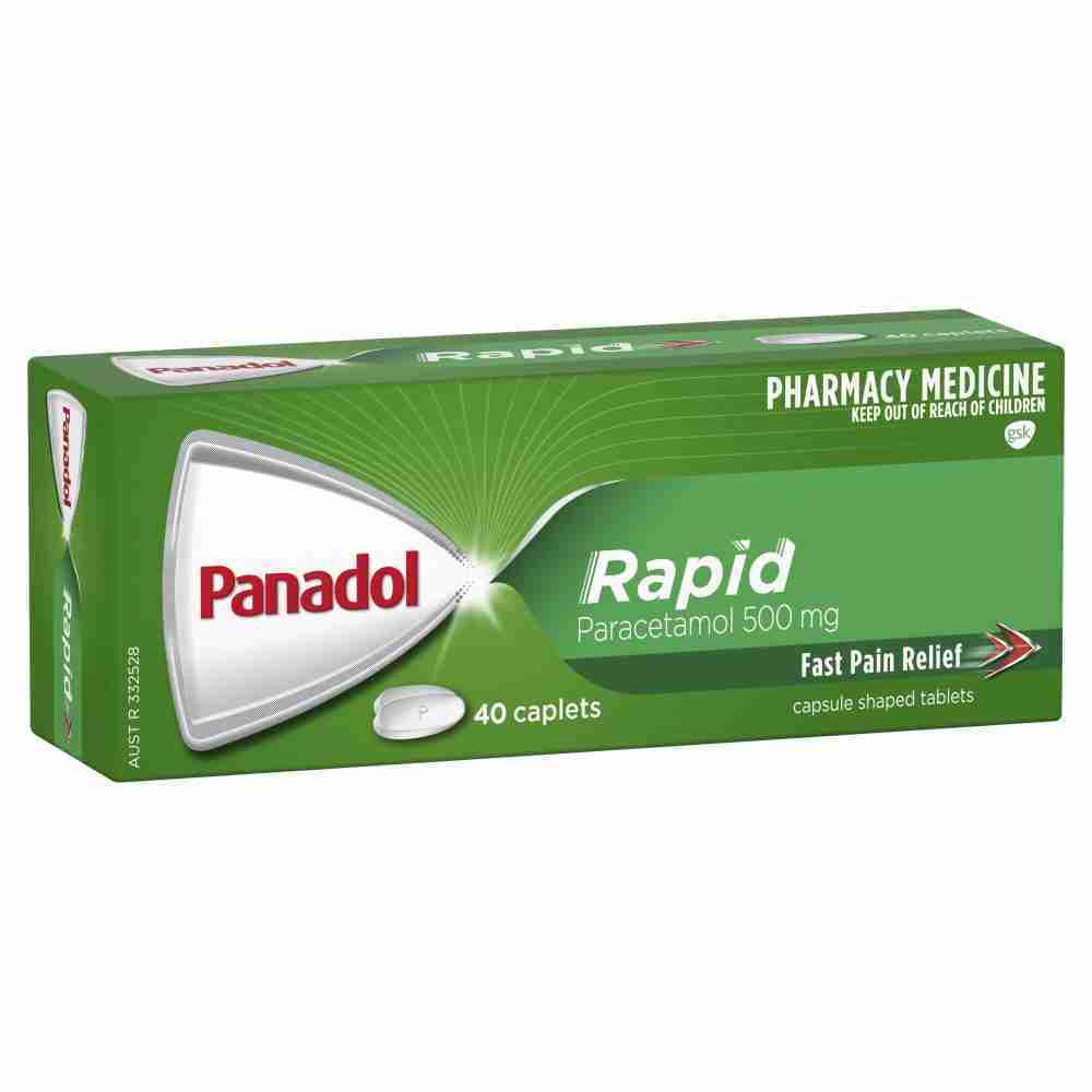 Panadol Rapid for Pain Relief, Paracetamol - 500mg 40 Caplets - Image 2