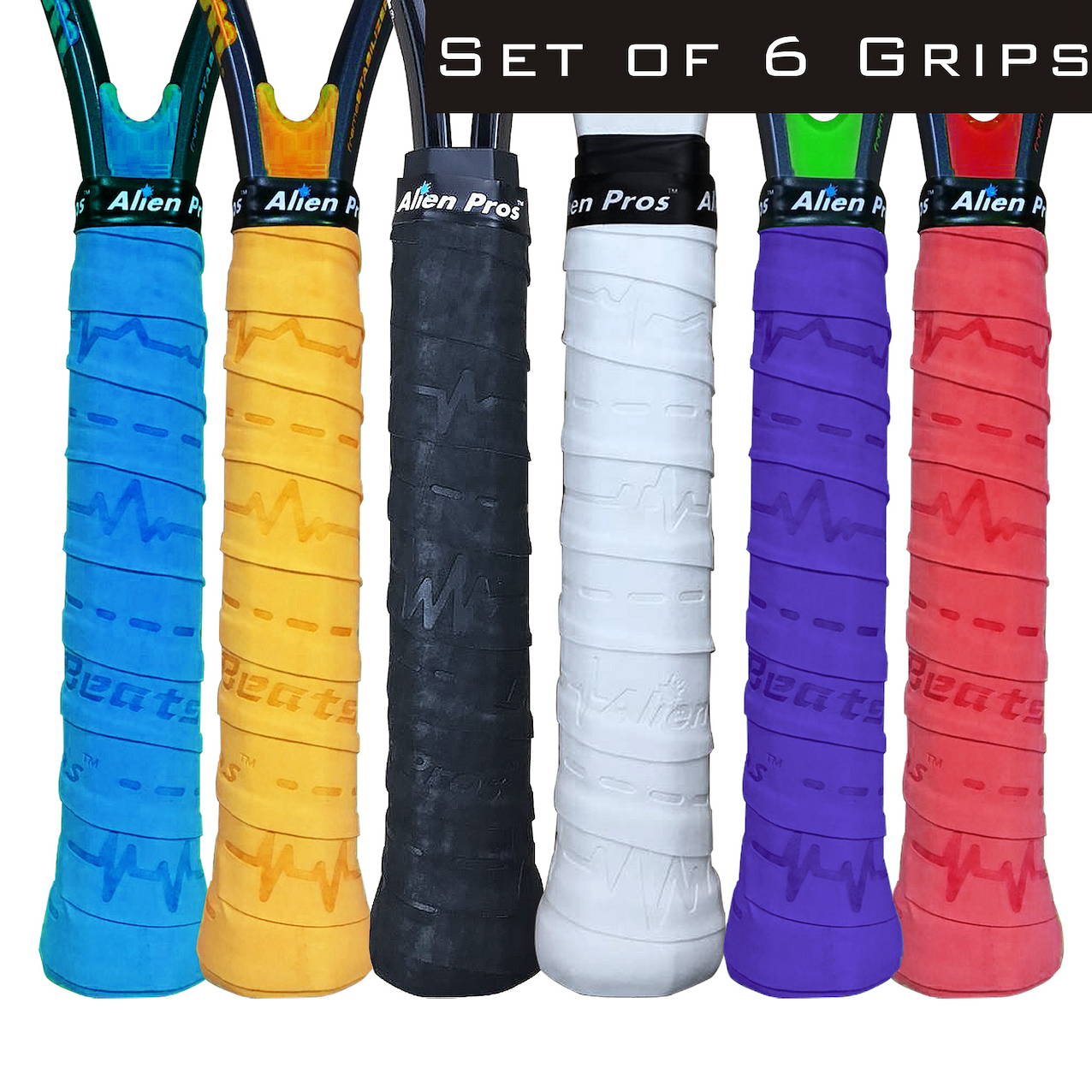 Tannius Tennis Racket Grip Tape, (6 Or 9 Pack) Dry Feel