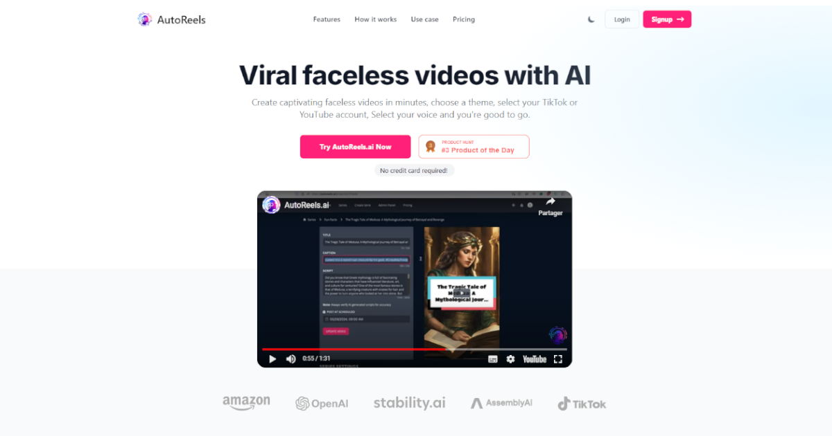 AutoReels: AI Faceless Videos for TikTok, YouTube & More