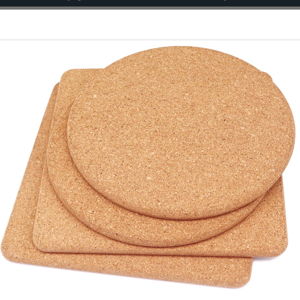 Cork Trivet, High Density Fine Particle Thick Cork Trivets for Hot Dishes, 8 Inch Heat Resistant Cork Coaster, Cork Placemats Cork Hot Pads for Hot Pots and Pans, 4 Pcs