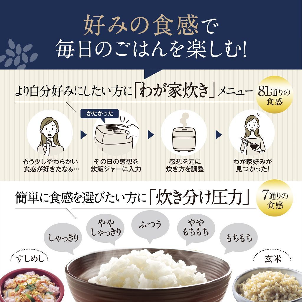 好みの食感で毎日のごはんを楽しむ
