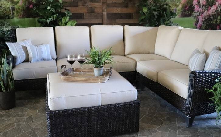 Erwin and Sons Oconee Sectional All Weather Wicker Outdoor Seating