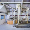 Cuve de brassage Mash Tun de la distillerie Isle of Harris sur l'île de Harris dans les Hébrides extérieures d'Ecosse