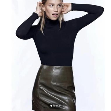 Echte Leder Jupe, Zara