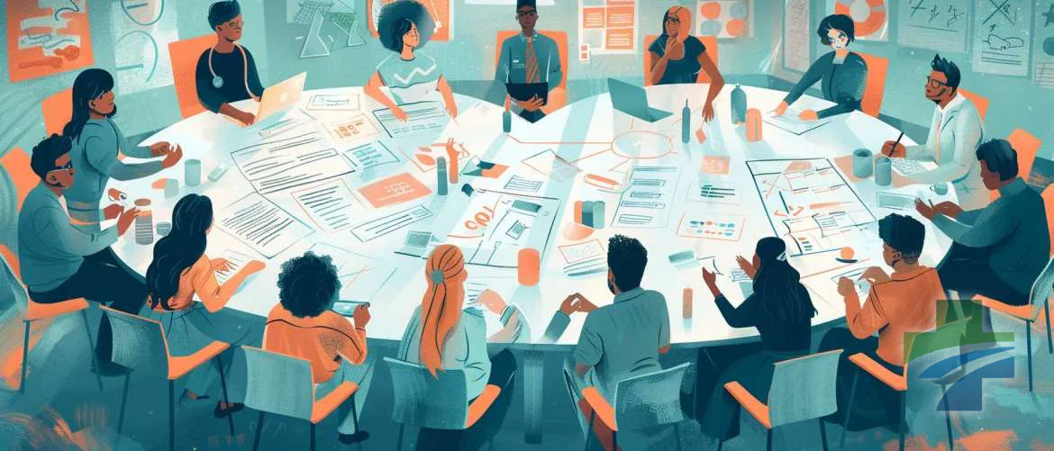 Healthcare professionals brainstorming flexible maternity leave solutions