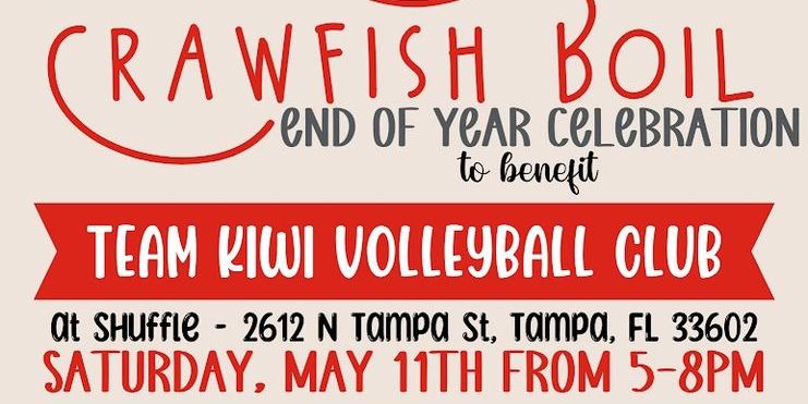 Team Kiwi Crawfish Boil Fundraiser promotional image
