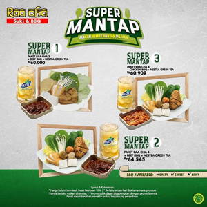 RAA CHA: Promo Super Mantap Raa Cha Suki & BBQ mulai Rp 60.000! sampai 11/30/2019