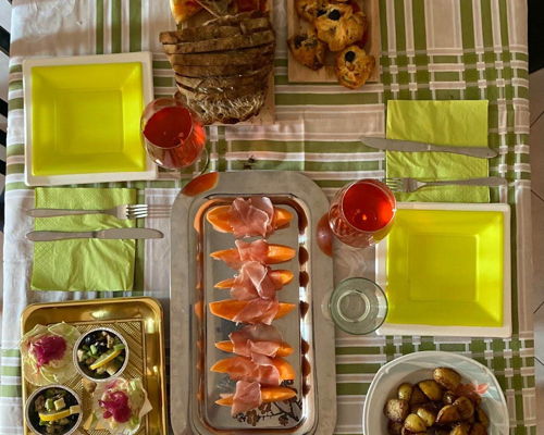 Corsi di cucina Vestreno: Aperitivo vista lago