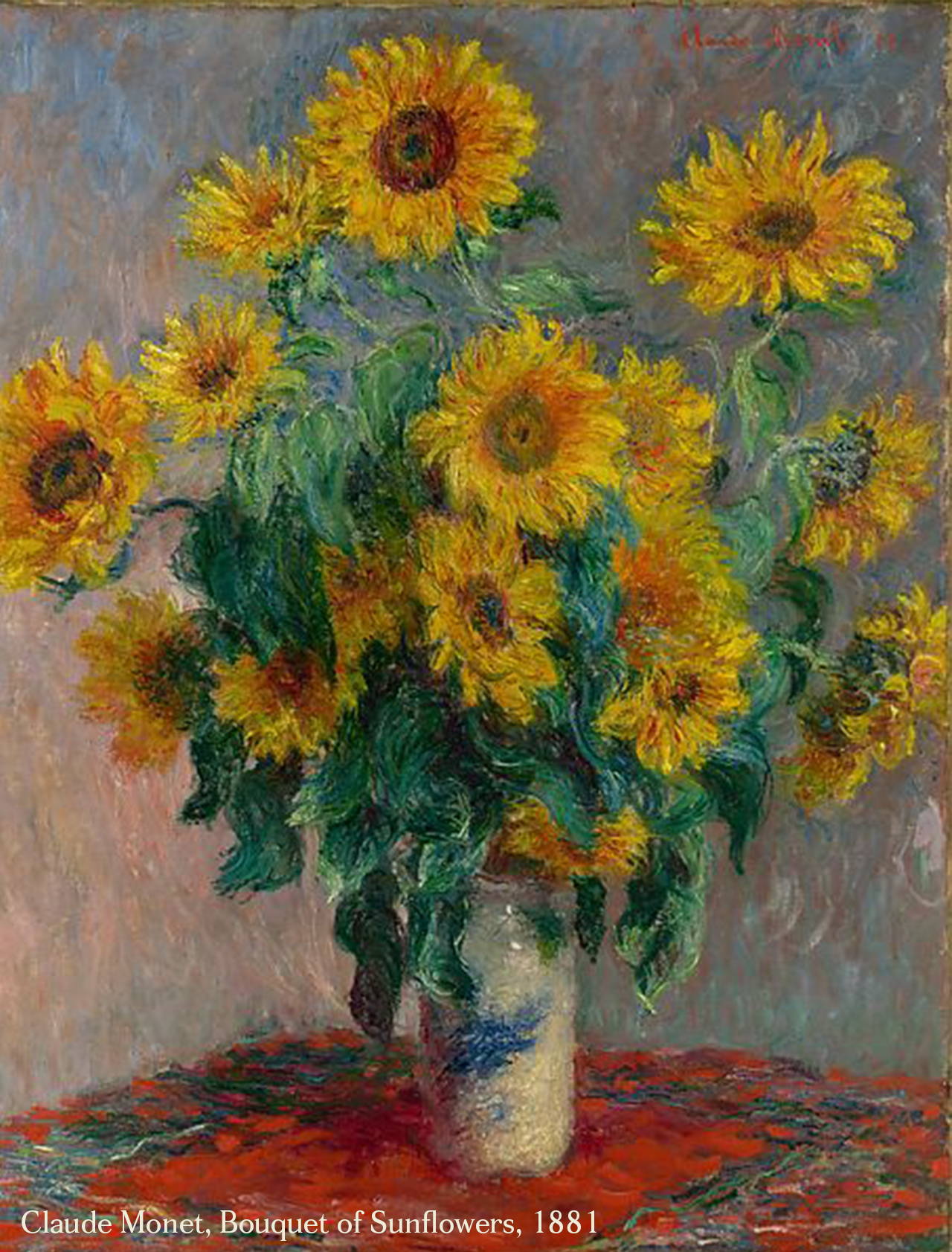 Wild at Heart - Sunflower painting by Claude Monet