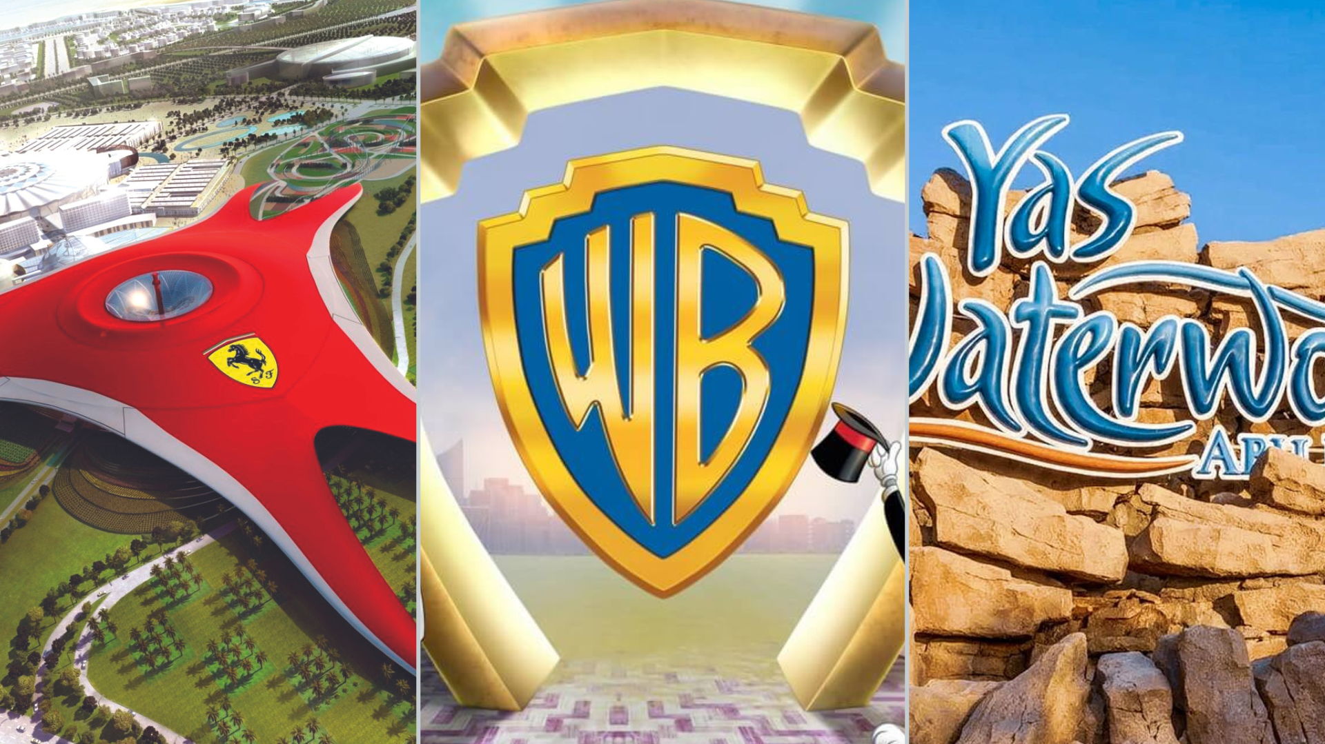 One Day 2 Parks, Ferrari World, Warner Bros, Yas Waterworld