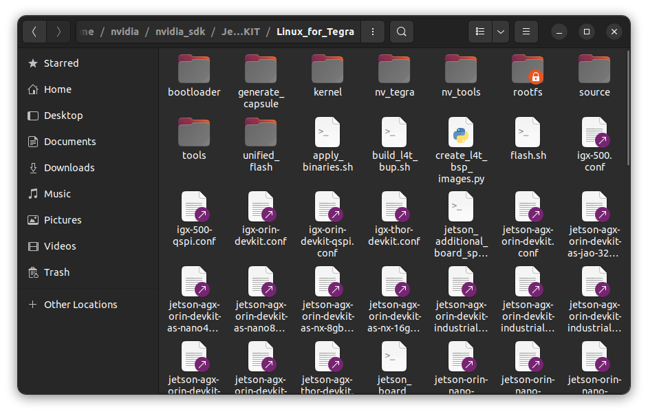 Inside of the Linux_for_Tegra folder