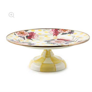 Wildflowers Yellow Small Pedestal Platter