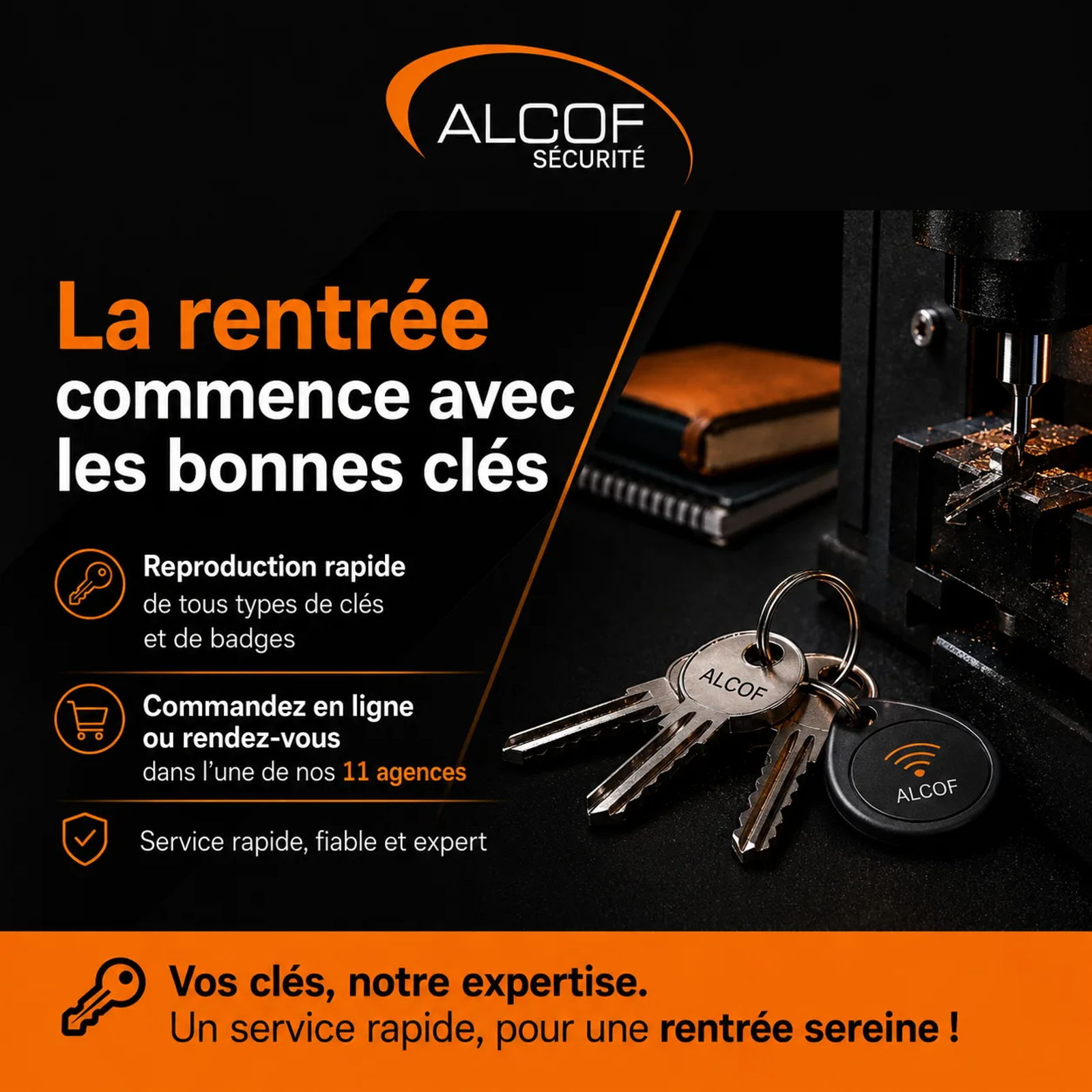 Clés et badges prêts pour la rentrée