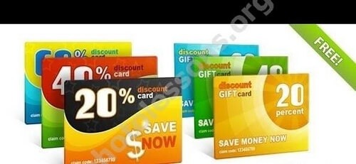 Дисконтные карты - PSD исходник для Фотошоп