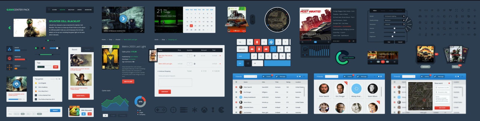 Современный набор Web UI Kit в PSD формате