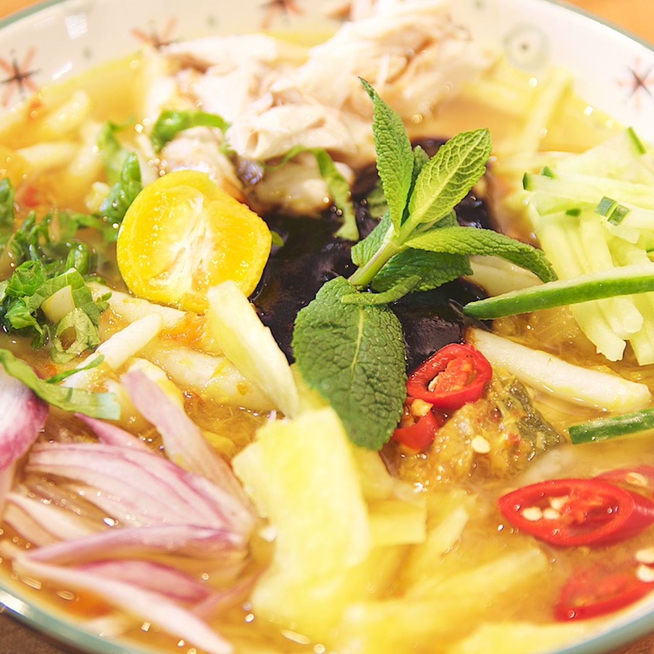 Asam Laksa - Southeast Asian Recipes - Nyonya Cooking