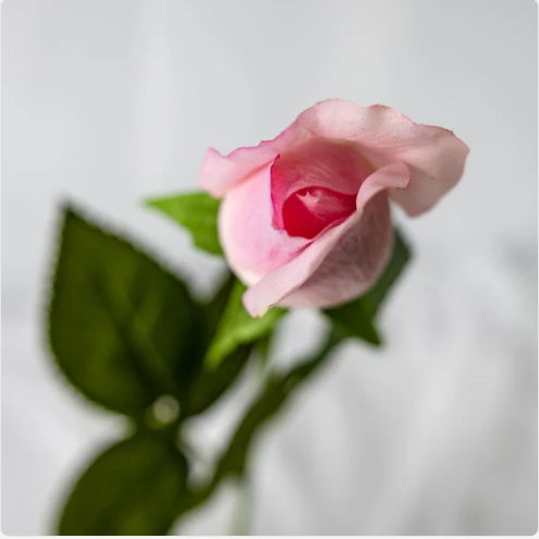 Pink Ice Real Touch Rose Bud - Realistic Artificial Flowers