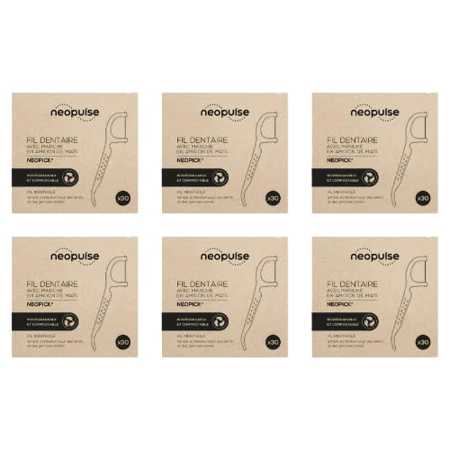 NEOPICK - Zahnseide mit Griff (x30) - 6er Pack