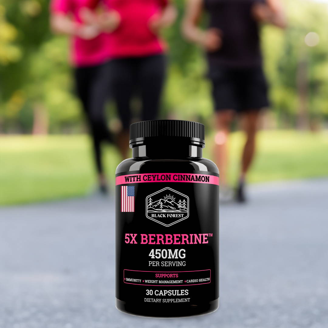 A bottle of berberine over the grass