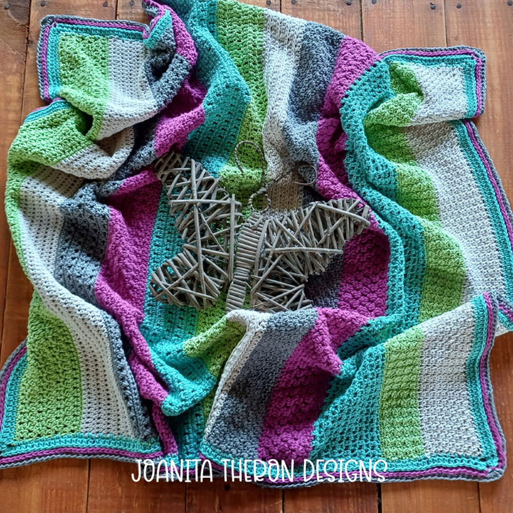 Rainbow Candy Crochet  Baby Blanket