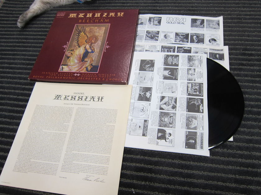 Handel Messiah RCA Box Set -  Lps, EX, Booklet, Sir Thomas Beecham Royal Philharmonic Orchestra, Ex Sound