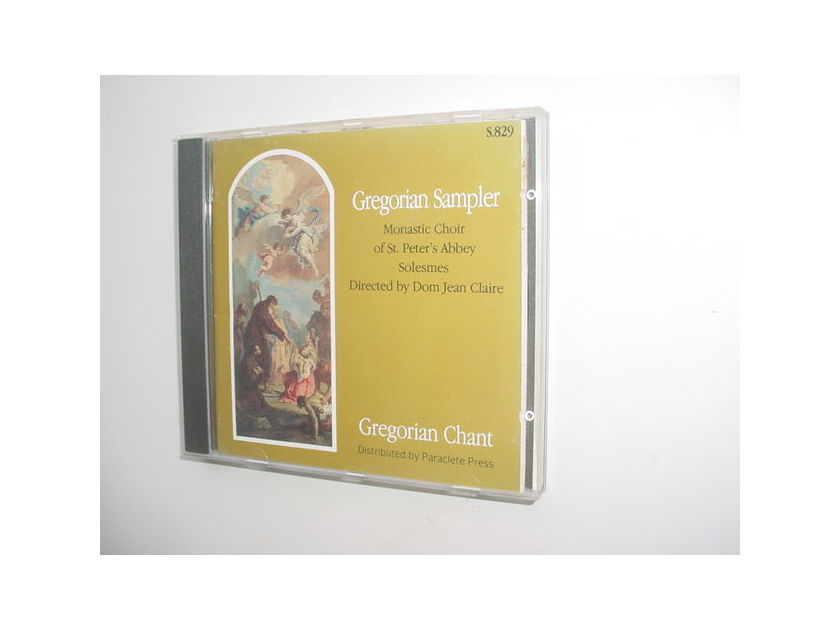 Gregorian Chant Sampler - Monastic Choir of St Peters Abbey Solesmes gold colored CD 1989