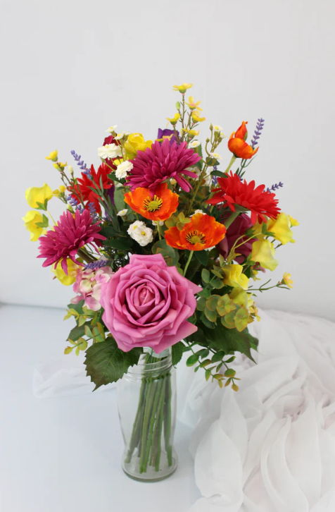 Garden Flower Arrangement - Realistic Artificial Flowers - Image 3