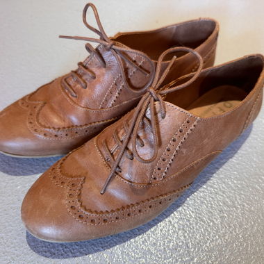 Braune Vintage Style Oxford Schuhe