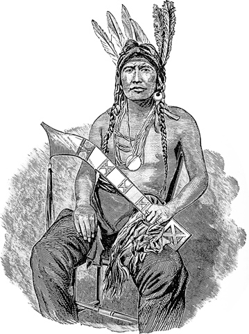 Voorouderlijke Indiaan zittend op stoel