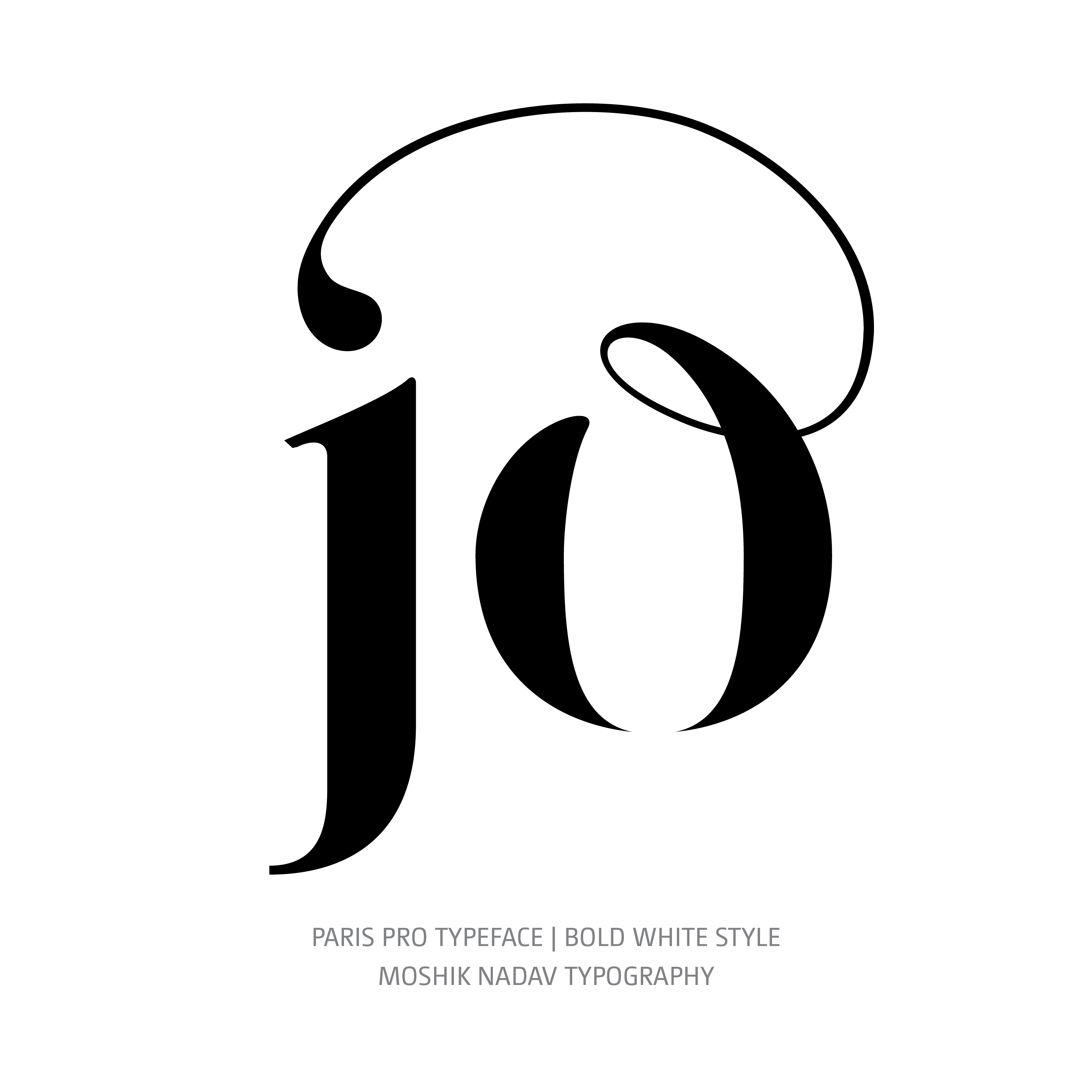 Paris Pro Typeface Bold White jo ligature