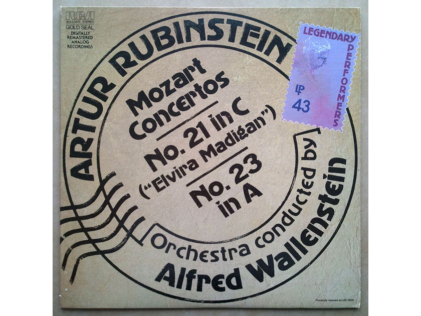 RCA | RUBINSTEIN/MOZART - Piano Concertos Nos. 21 & 23 / NM