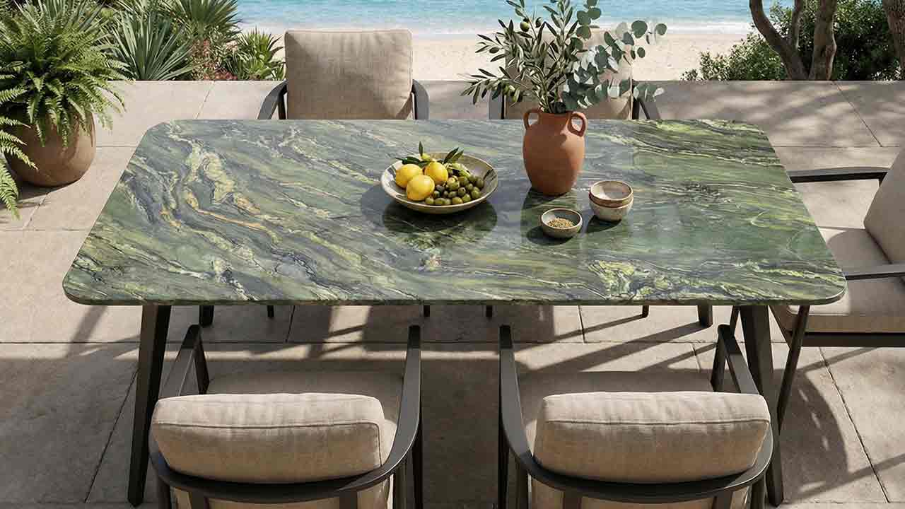 Gartentisch nach Wunsch mit Steinplatte