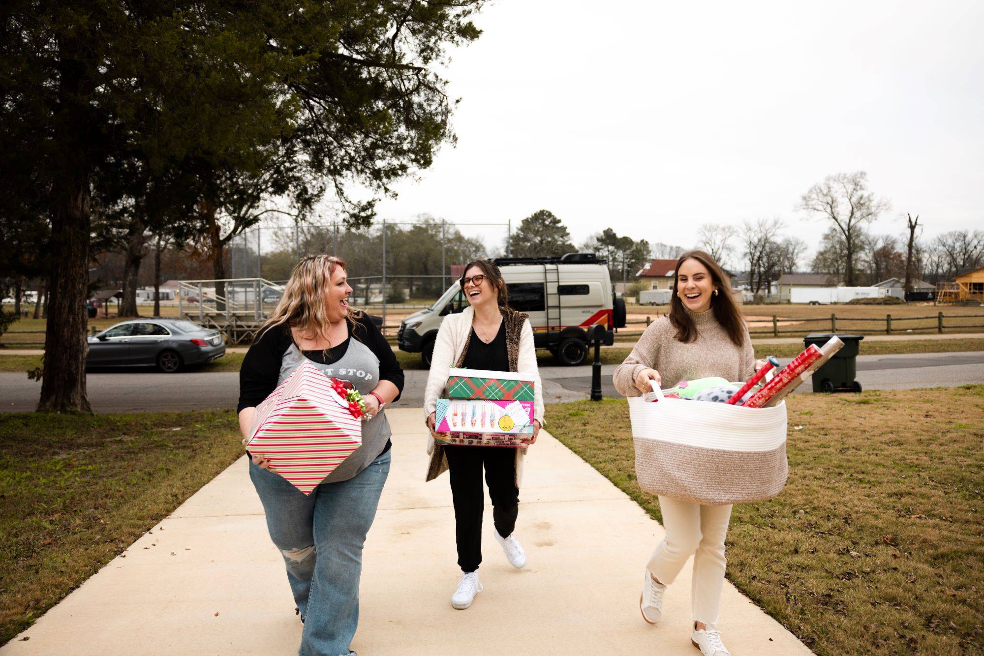 Storyteller Overland delivered Christmas gifts to three families on Dec. 12, 2022 in Tuscaloosa, AL.