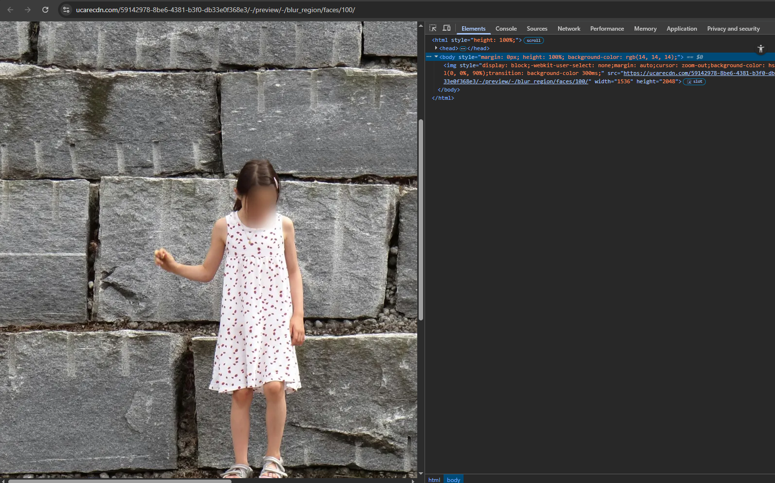 Blurring faces with Uploadcare